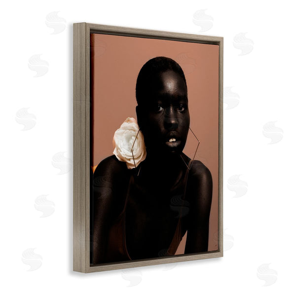 Stupell Industries Oladimeji Odunsi | Beautiful Woman & Rose