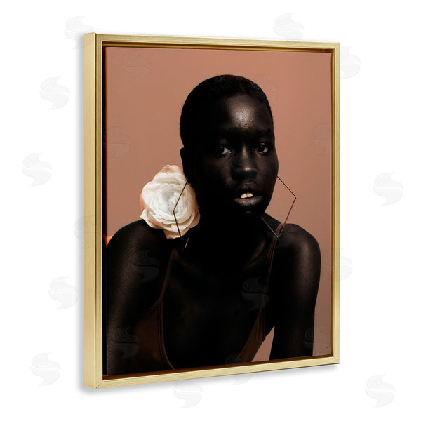 Stupell Industries Oladimeji Odunsi | Beautiful Woman & Rose