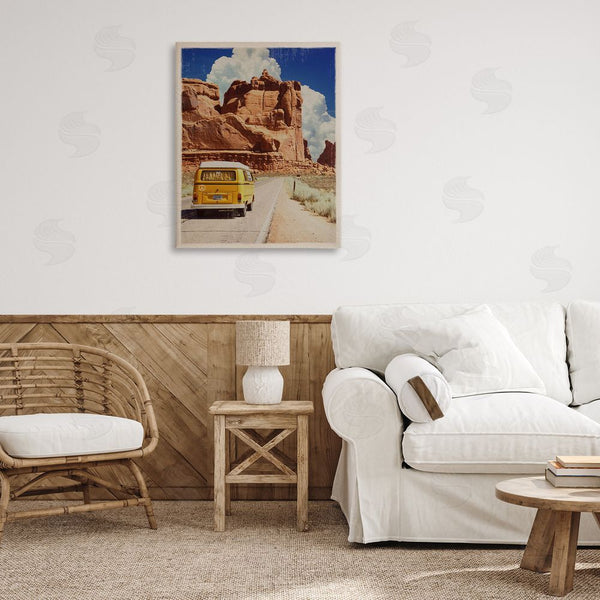 Stupell Industries Old Red Truck | Retro Desert Adventure Wall Art