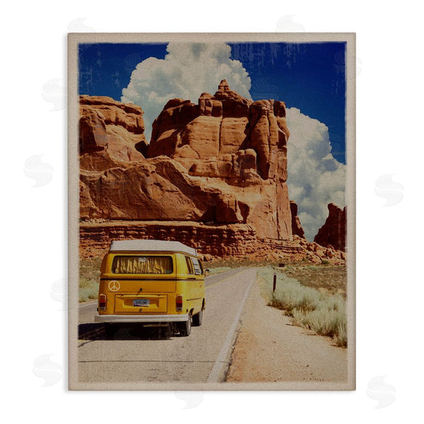 stupell industries Old Red Truck | Retro Desert Adventure Wall Art