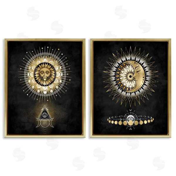 Stupell Industries Oliver Jeffries | Astral Eye & Moon Phases