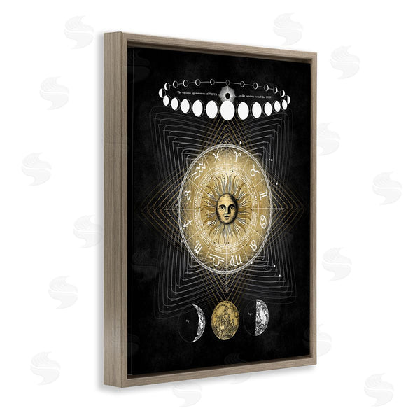 Stupell Industries Oliver Jeffries | Astrological Sun Cycle Traditional Moon Symbols Wall Art