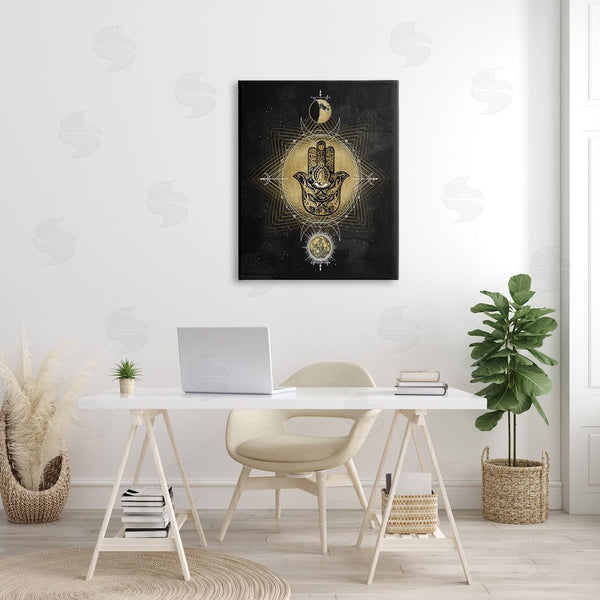 Stupell Industries Oliver Jeffries | Geometric Hamsa And Evil Eye Astrological Symbols Wall Art