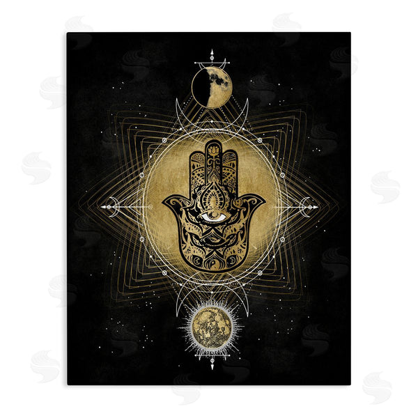 stupell industries Oliver Jeffries | Geometric Hamsa and Evil Eye Astrological Symbols Wall Art