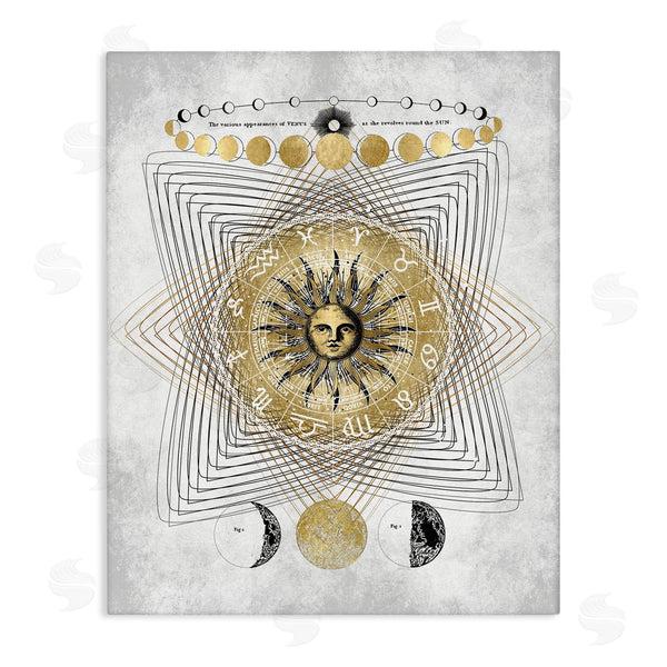 stupell industries Oliver Jeffries | Zodiac Chart Astrological Symbols Sun Moon Phases Wall Art