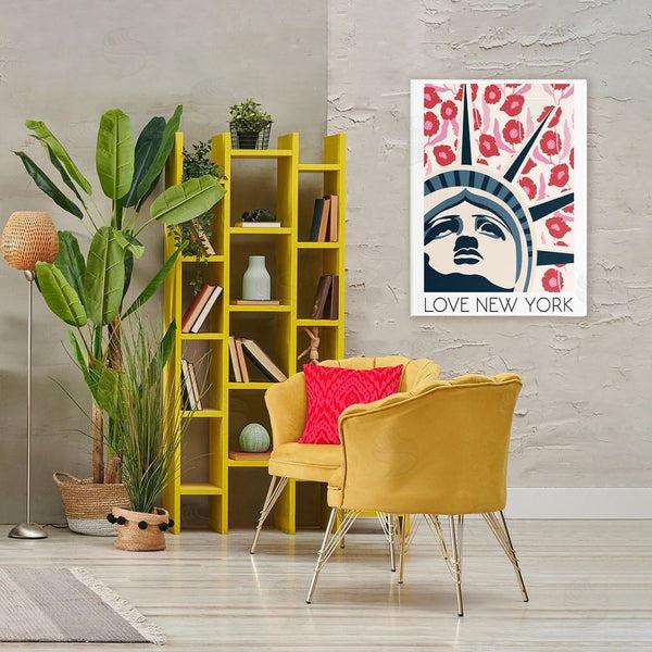 Stupell Industries Omar Escalante | Groovy Florals Love New York Wall Art