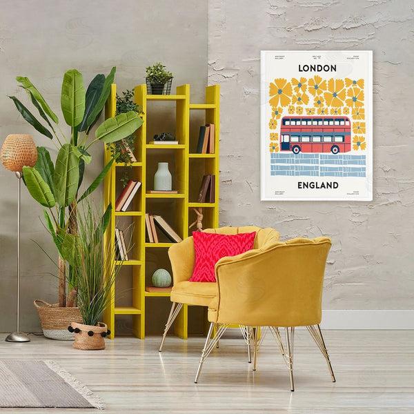 Stupell Industries Omar Escalante | Groovy London Bus Wall Art
