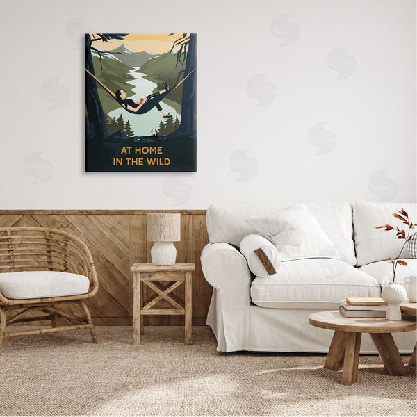 Stupell Industries Omar Escalante | Home In Wild Mountainside River Landscape Hammock Girl Wall Art