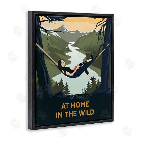 Stupell Industries Omar Escalante | Home In Wild Mountainside River Landscape Hammock Girl Wall Art