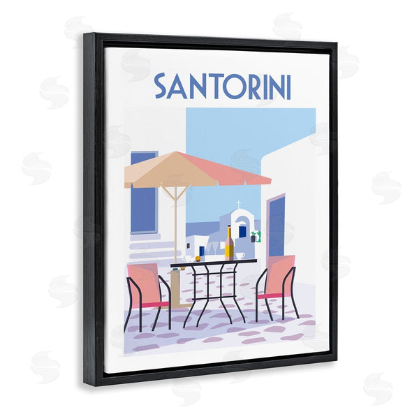 Stupell Industries Omar Escalante | Santorini Bistro Poster Wall Art