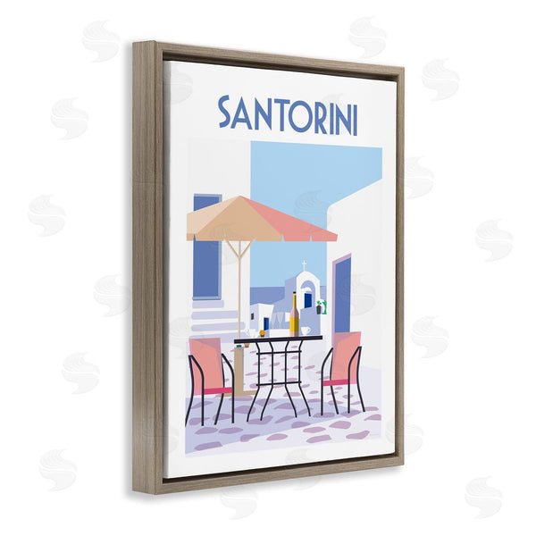 Stupell Industries Omar Escalante | Santorini Bistro Poster Wall Art