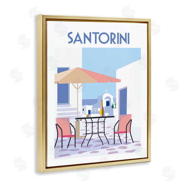 Stupell Industries Omar Escalante | Santorini Bistro Poster Wall Art