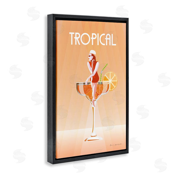 Stupell Industries Omar Escalante | Tropical Drink Girl