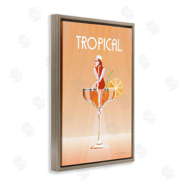 Stupell Industries Omar Escalante | Tropical Drink Girl