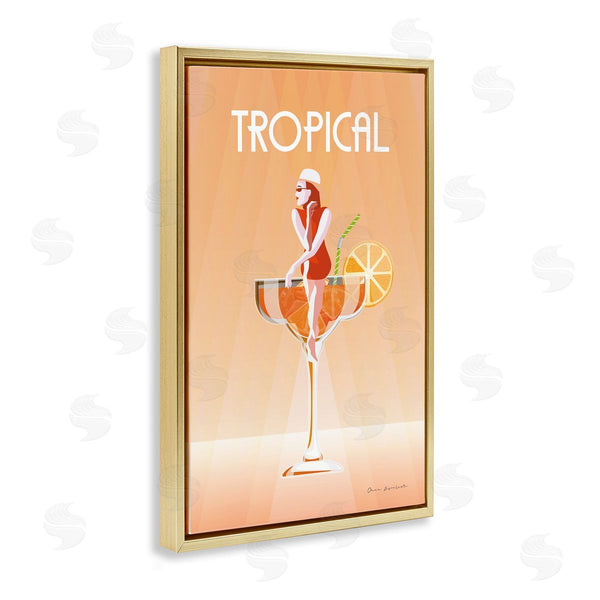 Stupell Industries Omar Escalante | Tropical Drink Girl