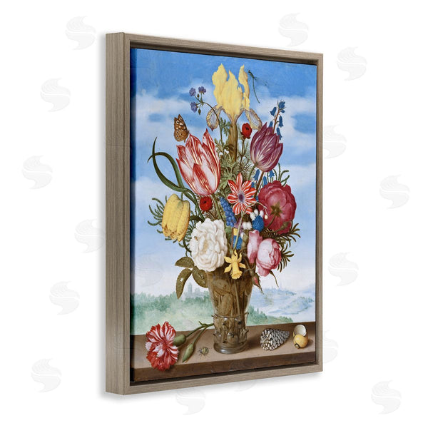 Stupell Industries One1000paintings | Bouquet Of Flowers On Edge Classic Ambrosius Bosschaert Painting Wall Art