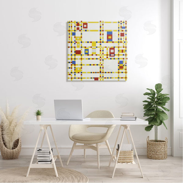 Stupell Industries One1000paintings | Broadway Boogie Woogie Piet Mondrian Classic Abstract Painting Wall Art