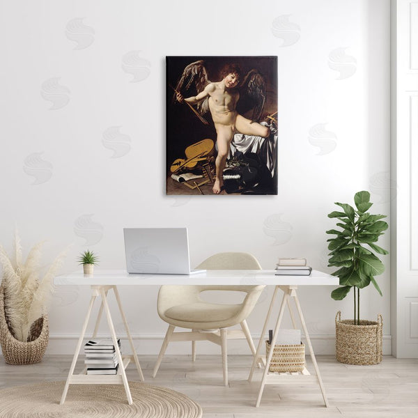 Stupell Industries One1000paintings | Cupid As Victor Caravaggio Classic Painting Nude Portrait Wall Art