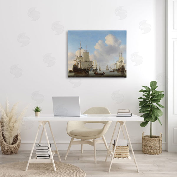 Stupell Industries One1000paintings | Dutch Ships At Sea Willem Van De Velde Classic Painting Wall Art