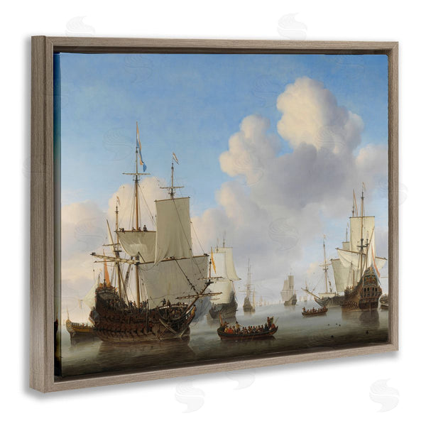 Stupell Industries One1000paintings | Dutch Ships At Sea Willem Van De Velde Classic Painting Wall Art