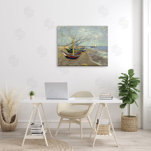 Stupell Industries One1000paintings | Fishing Boats On Beach Saintes Maries Vincent Van Gogh Painting Wall Art