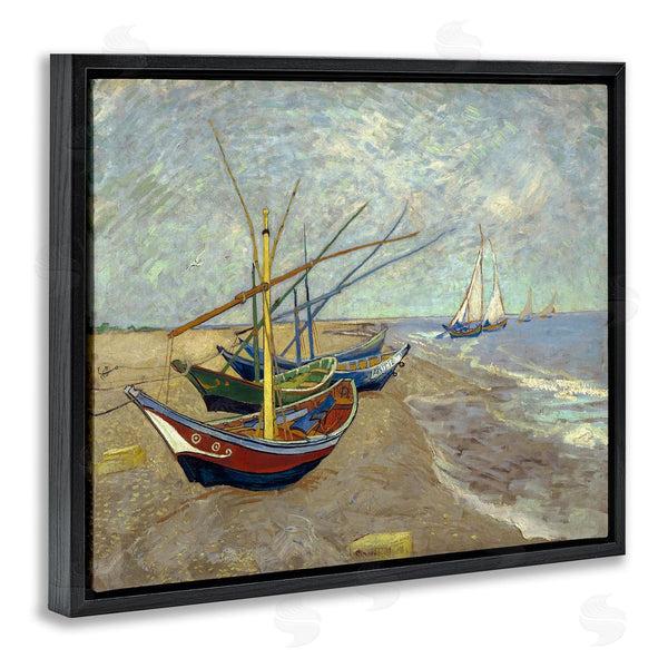 Stupell Industries One1000paintings | Fishing Boats On Beach Saintes Maries Vincent Van Gogh Painting Wall Art