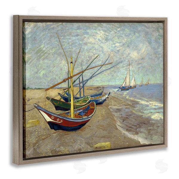 Stupell Industries One1000paintings | Fishing Boats On Beach Saintes Maries Vincent Van Gogh Painting Wall Art