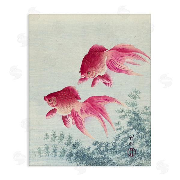 stupell industries one1000paintings | Goldfish Ohara Koson Traditional Painting Fish Portrait Wall Art
