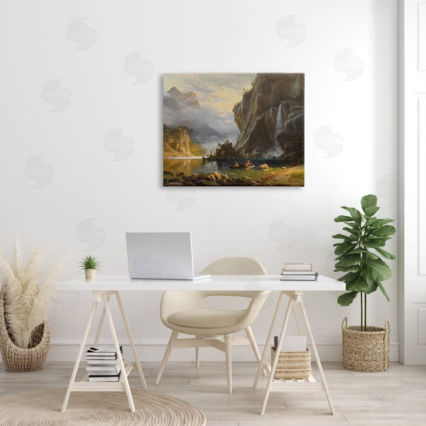 Stupell Industries One1000paintings | Indians Spear Fishing Classic Albert Bierstadt Painting Wall Art