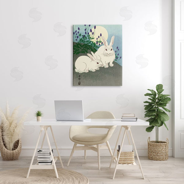 Stupell Industries One1000paintings | Konijnen Bij Volle Maan Ohara Koson Classic Rabbit Painting Wall Art