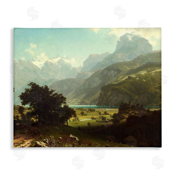 stupell industries one1000paintings | Lake Lucern Albert Bierstadt Classic Fine Landscape Painting Wall Art