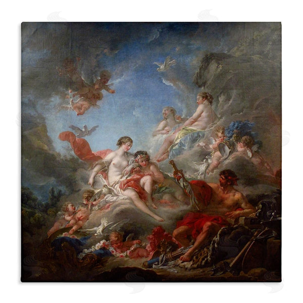 stupell industries one1000paintings | Les Forges de Vulcain (1757) Francois Boucher Classic Painting Wall Art