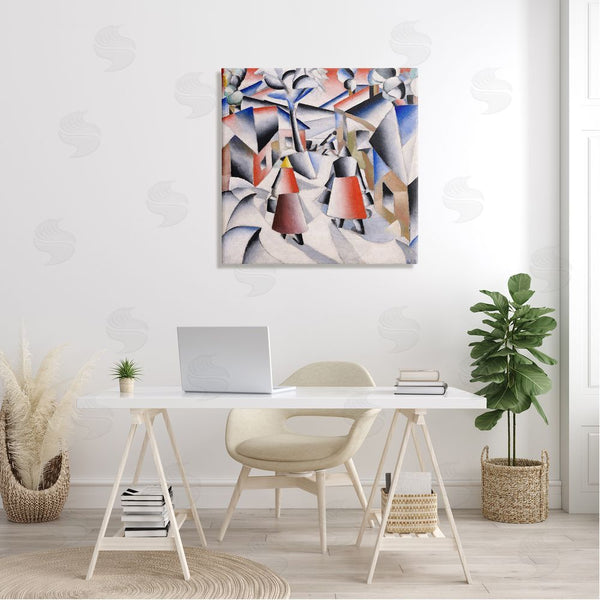 Stupell Industries One1000paintings | Morning In Village After Snowstorn Abstract Kazimir Malevich Painting Wall Art