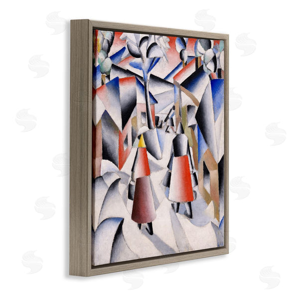 Stupell Industries One1000paintings | Morning In Village After Snowstorn Abstract Kazimir Malevich Painting Wall Art