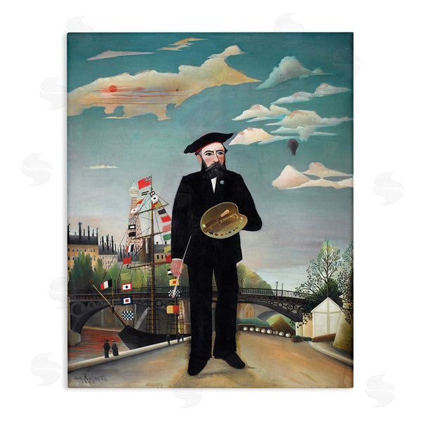 stupell industries one1000paintings | Myself Self Portrait Henri Rousseau Classical Painting Wall Art