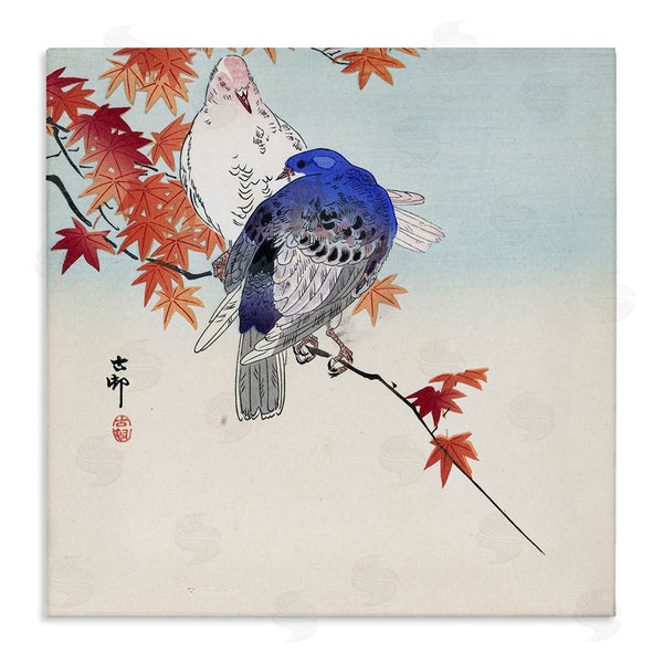 stupell industries one1000paintings | Pigeons Ohara Koson Classical Painting Bird Portrait Wall Art