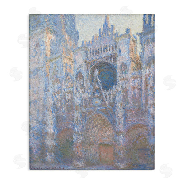 stupell industries one1000paintings | Rouen Cathedral West Facade Classic Claude Monet Painting Wall Art