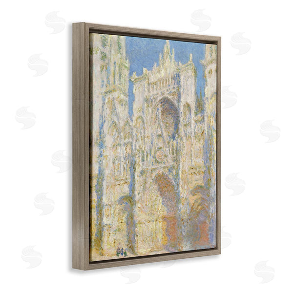 Stupell Industries One1000paintings | Rouen Cathedral West Facade Sunlight Claude Monet Painting Wall Art