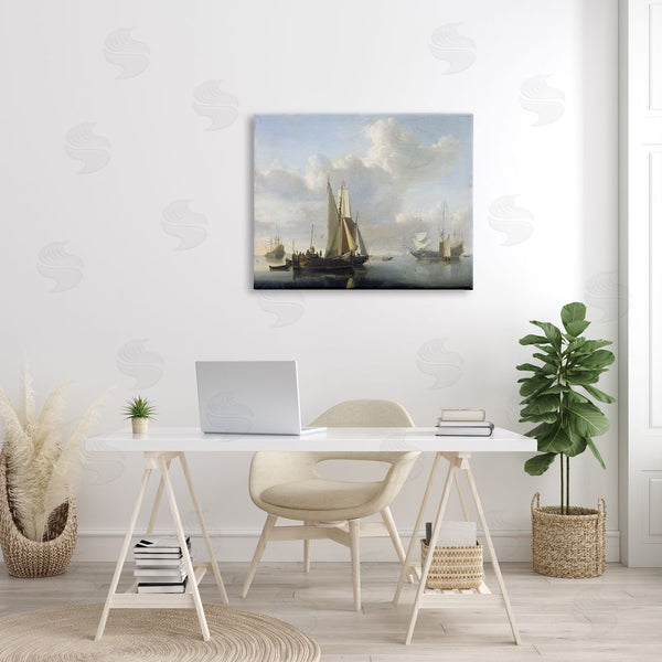 Stupell Industries One1000paintings | Ships Before The Shore Willem Van De Velde Classic Painting Wall Art