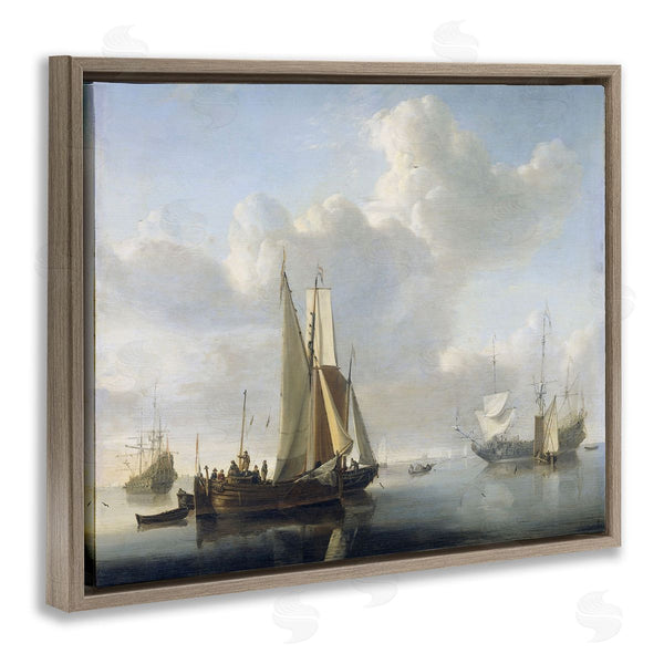 Stupell Industries One1000paintings | Ships Before The Shore Willem Van De Velde Classic Painting Wall Art