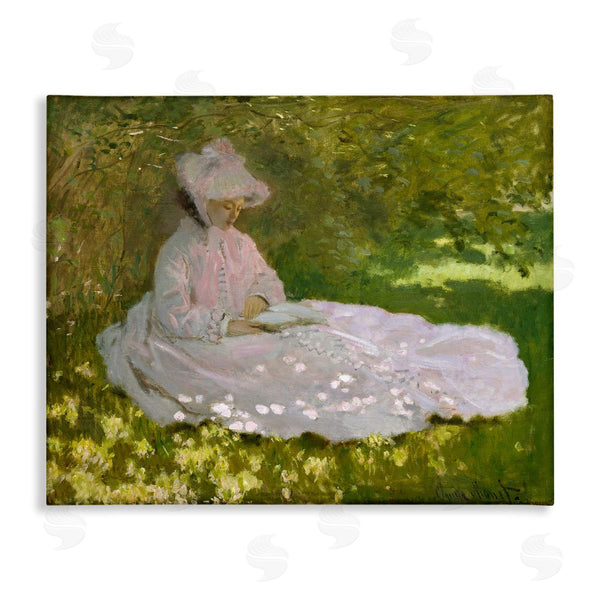 stupell industries one1000paintings | Springtime Classic Claude Monet Painting Female Portrait Wall Art