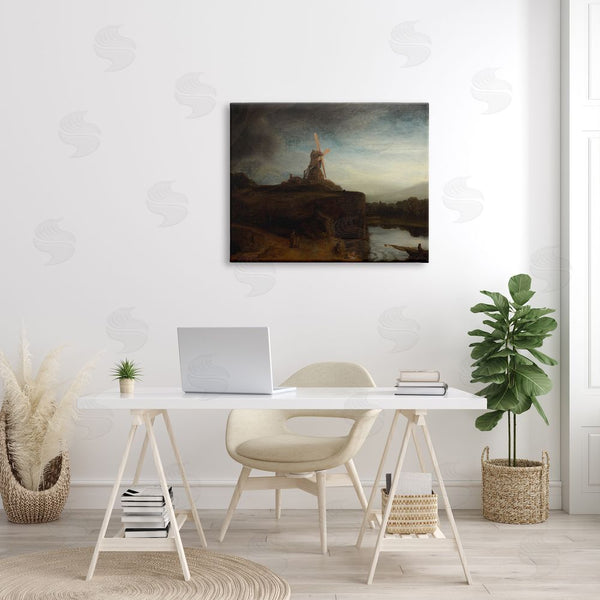 Stupell Industries One1000paintings | The Mill Rembrandt Van Rijn Classical Landscape Painting Wall Art