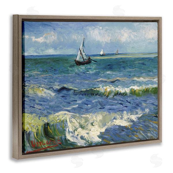 Stupell Industries One1000paintings | The Sea At Les Saintes-Maries-de-la-Mer Vincent Van Gogh Painting Wall Art