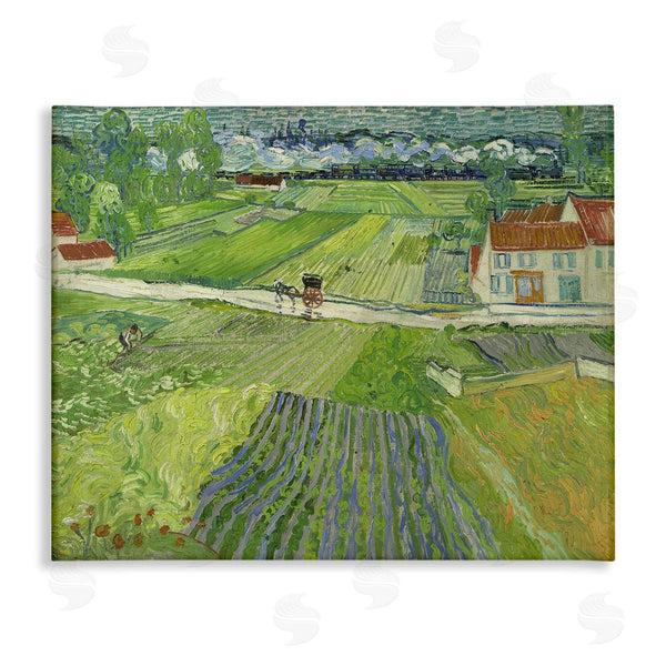 stupell industries one1000paintings | Van Gogh Carriage & Train Landscape Wall Art