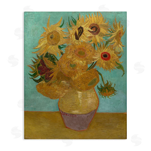 stupell industries one1000paintings | Van Gogh Sunflowers on Blue Wall Art