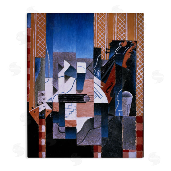 stupell industries one1000paintings | Violon et Guitare Juan Gris Classic Abstract Painting Wall Art