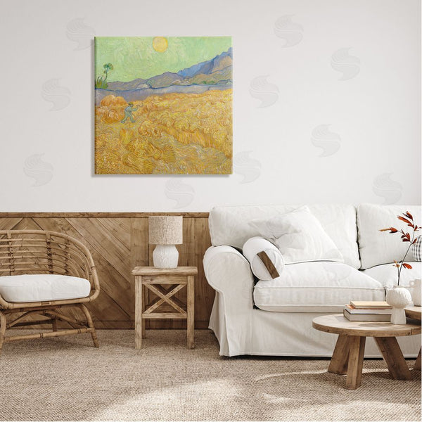 Stupell Industries One1000paintings | Wheatefield With A Reaper Vincent Van Gogh Classic Painting Wall Art