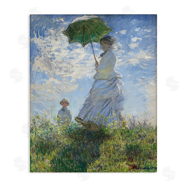 stupell industries one1000paintings | Woman with a Parasol Classic Claude Monet Painting Wall Art