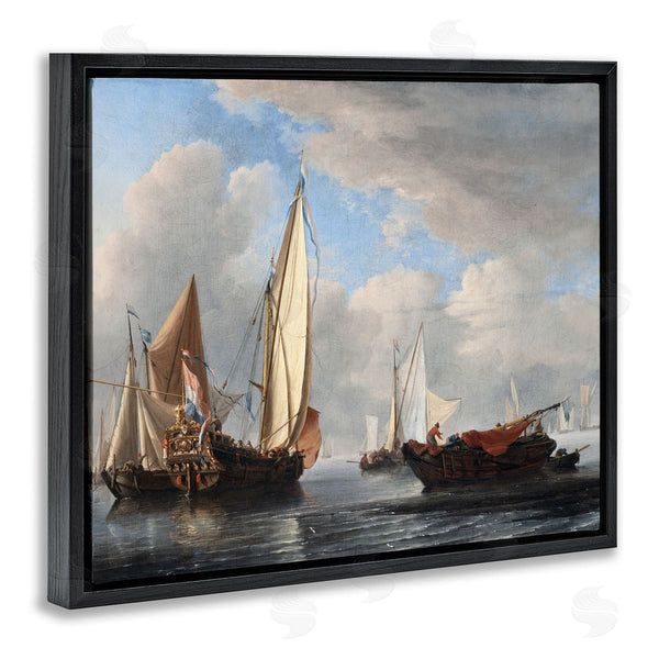 Stupell Industries One1000paintings | Yacht And Other Vessels Willem Van De Velde Classic Painting Wall Art