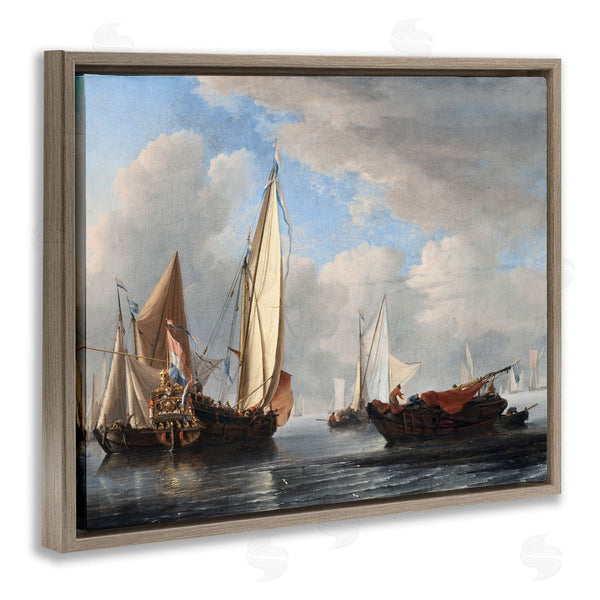 Stupell Industries One1000paintings | Yacht And Other Vessels Willem Van De Velde Classic Painting Wall Art